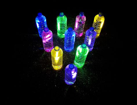 Glow in the Dark Bowling · Kix Cereal Glow In The Dark Bowling, Glow Stick Party, Neon Birthday Party, Fun Outdoor Games, Neon Birthday, Sleepover Games, Super Party, Teen Decor, Sleepover Activities