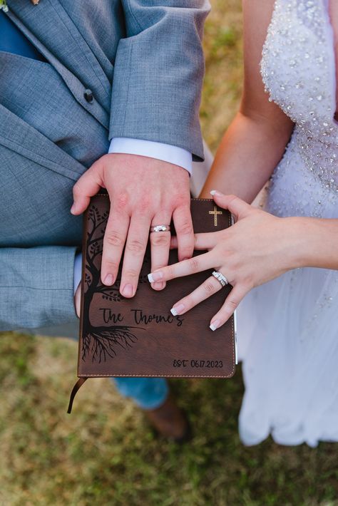 Wedding Photos Christian, Bible Verse Engraved Wedding Ring, Rustic Christian Wedding, Wedding Unity Ideas Unique Christian, Christian Themed Wedding, Christian Wedding Pictures, Small Christian Wedding Ideas, God Wedding Ideas, Christian Wedding Activities