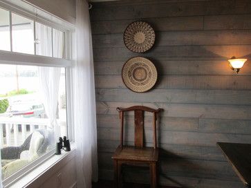 shiplap. stained in a transparent water based stain in a driftwood color. Stained Shiplap, Shiplap Bedroom, Shiplap Ideas, Wall Stains, Gray Bedroom Walls, Painting Shiplap, Walls Design, Pallet Walls, White Shiplap Wall