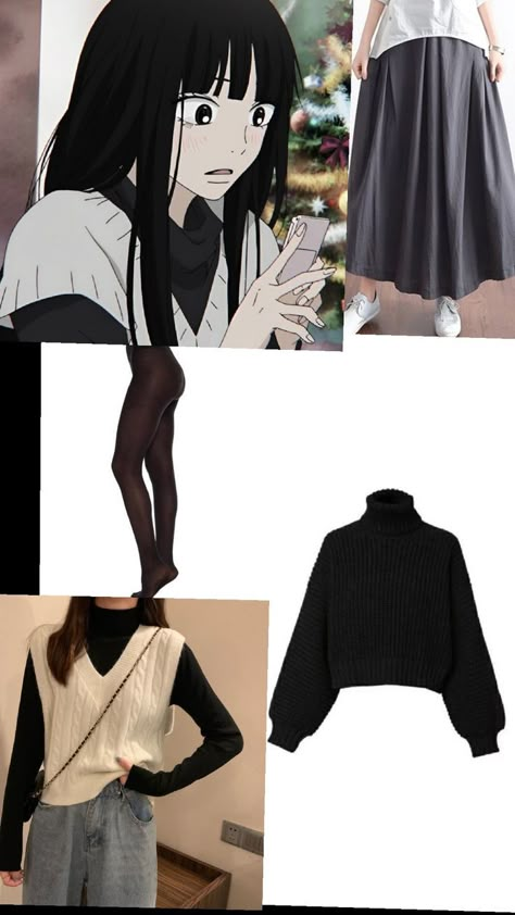 Sawako Outfits Anime, Kuronuma Sawako, Korean Fashion Work, Silly Clothes, Shoujo Girl, Modest Outfit Ideas, Fasion Outfits, Anime Outfit, Causal Outfits