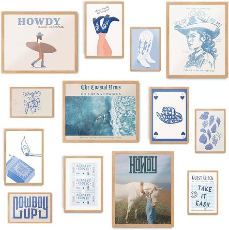 Amazon.com: Coastal Cowgirl Room Decor Aesthetic, Coastal Granddaughter Decor, Beachy Western Room Decor Aesthetic, Beach Wall Art Prints, Blue Preppy Decor for Teen Girls Bedroom Decor, Coastal Cowgirl Decor Coastal Cowgirl Room, Cowgirl Room Decor, Bedroom Decor Coastal, Coastal Cowgirl Decor, Western Room Decor, Aesthetic Coastal Granddaughter, Coastal Room Decor, Cowgirl Bedroom, Blue Dorm