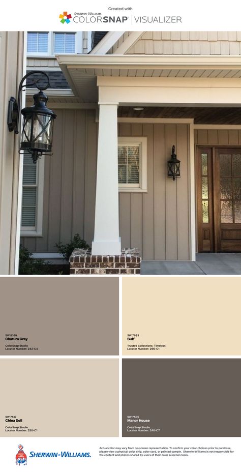 House Inspiration 2023, Exterior House Colors Browns, Taupe Craftsman Exterior, Tan And Gray House Exterior, Taupe Exterior Paint Colors For House Farmhouse, Exterior House Paint Color Combinations Beige, Mocha House Exterior, Traditional Home Colors Exterior, Taupe Exterior Paint Colors For House Modern