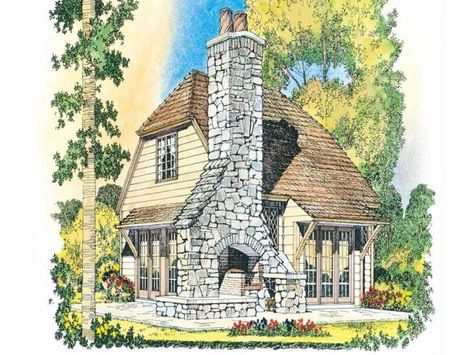 Weird floorplan, but I love the outside feel! Apartment Gardening, Crooked House, Rustic House Plans, Cottage Floor Plans, Cottage Plans, Shingle Exterior, Country Cottage Decor, European House, Hip Roof