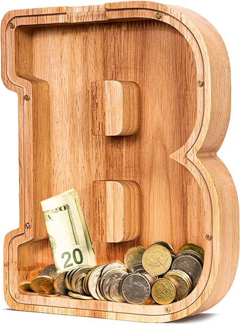 Toy Story Room Ideas, Toddler Alphabet, Letter Piggy Bank, Alphabet R, Personalized Wooden Letters, Alphabet Birthday, Alphabet For Toddlers, Toy Money, Wooden Piggy Bank