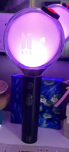 "Love it! Easy to use and most importantly: functions exactly like it’s supposed to w/ 4 different settings. You can also connect it through bluetooth if you use the BTS OFFICIAL LIGHTSTICK app and change the color yourself, like I did in..." - Eline T. Bts Lightstick, Lightstick Kpop, Bts Official Light Stick, Light Stick, Pink Instagram, Blackpink And Bts, Black Pink Instagram, Bts Concert, The Soul