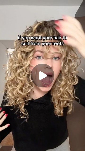 How To Root Clip Curly Hair, How To Break The Cast On Curly Hair, Curly Volume Hair, Root Clipping Curly Hair How To, How To Scrunch Your Hair, How To Get Tight Curls, How To Part Curly Hair, Scrunch Hairstyles, How To Make Curls