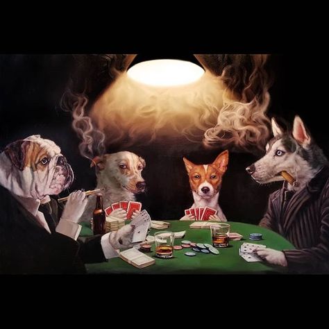 Poker Drawing, Black Sheep Logo, Poker Illustration, Dog Poker, Arthur Sarnoff, Game Room Art, Dogs Playing Poker, Fb Games, John Candy