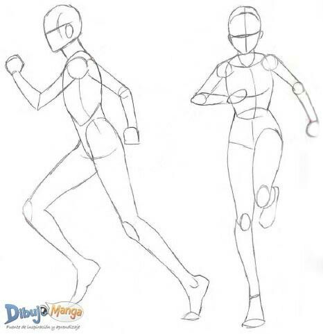 Manga Running Pose, Human Postures Sketches, Running Base Drawing, Strong Poses Drawing, Running Poses Drawing, Running Drawing Reference, Running Pose Reference, Human Postures, Posture Reference