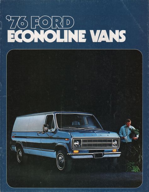 Ford Econoline Van, 2 Car Garage Plans, Econoline Van, Car Brochure, Sales Brochure, Ford Lincoln Mercury, Ford Van, Lincoln Mercury, Garage Plans