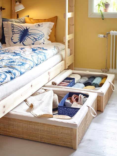 Ikea Bunk Beds, Living Room Beach Decor, Ikea Mydal, Room Beach Decor, Small Shared Bedroom, Pine Bunk Beds, Kids Bunk Bed, Bunk Bed With Storage, Bunk Bed Storage