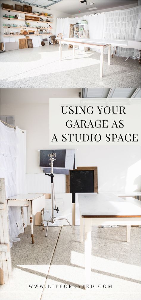 Garage studio In Home Photography Studio Set Up, Photography Studio Garage, Diy Garage Photography Studio, Photo Studio Garage, Photography Studio In Garage, Garage Photo Studio Ideas, Photo Studio In Garage, Garage Photography Studio Ideas, Photography Studio Hacks