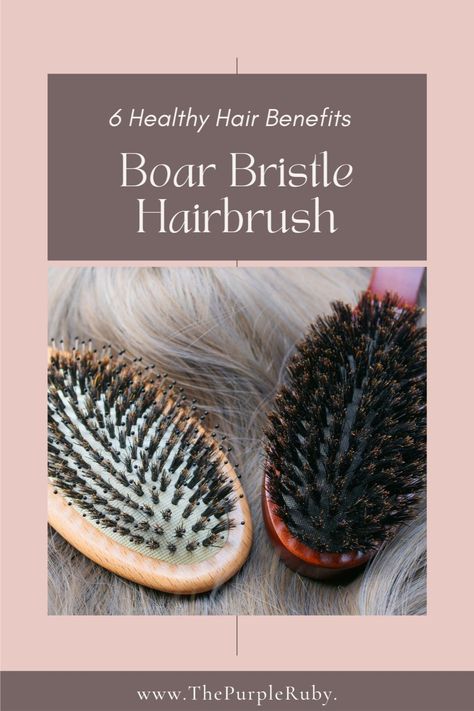 If you are looking to improve the health of your hair, check out our blog post to learn more about the amazing benefits of a boar bristle hairbrush and why it's good for your hair! Find out how to use it and affordable options so you can add one to your beauty arsenal today! Best Hair Brushes For Thick Hair, Boar Bristle Brush Benefits, Tips For Healthy Hair, Arsenal Today, Hair Brushing, Boar Brush, Beauty Hacks That Actually Work, Boar Bristle Hair Brush, Best Hair Brush