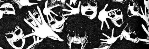 Junji Ito Twitter Header, Heart Banners Discord, Banners For Discord Gif, Discord Banner Aesthetic, Youtube Banner Backgrounds 1024x576, Twitter Header Black, Emo Banner, Y2k Header, Black Header