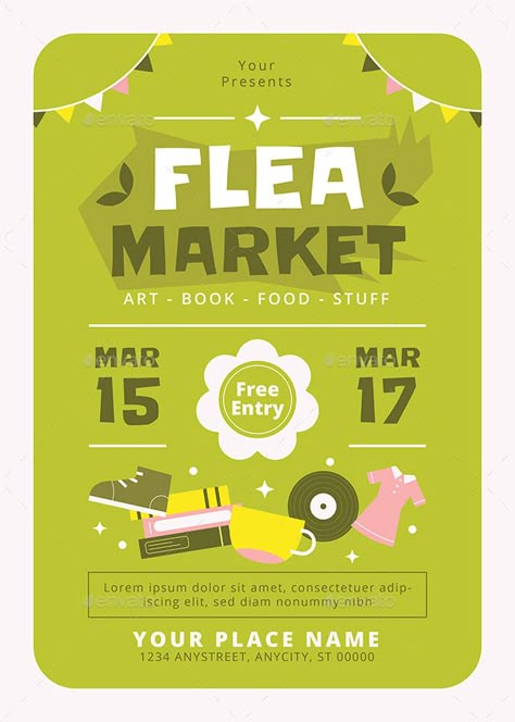 Vendor Poster Design, Fundraiser Flyer Ideas, Pop Up Event Poster, Kids Event Poster, Flier Designs Ideas, Graphic Design Flyer Layout, Canva Flyer Ideas, Pop Up Shop Poster, Flea Market Flyer