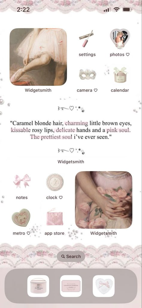Everskies Profile Layout Ideas Coquette, Coquette Ios 16 Homescreen, Let Me Design Your Phone Coquette, Coquette Wallpaper Layout, Coquette Large Widget, Ios 16 Wallpaper Coquette, Home Screen Ideas Coquette, Coquette Ios Layout, Coquette Slideshow