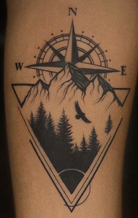 Compas Tattoo, Small Nature Tattoo, Viking Compass Tattoo, Natur Tattoo Arm, Chest Tattoo Drawings, Cool Nature Tattoos, Brazilian Tattoo, Arm Tattoos For Guys Forearm, Travel Tattoo Ideas