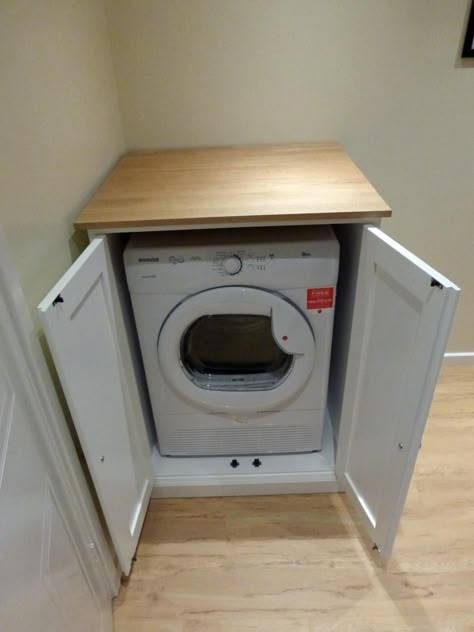 Tumble Dryer In Bedroom, Tumble Dryer Storage, Dryer Cupboard, Washing Machine Cupboard, Washer Cabinet, Dryer Shelf, Washing Machine Cabinet, Laundry Cupboard, Diy Cupboards