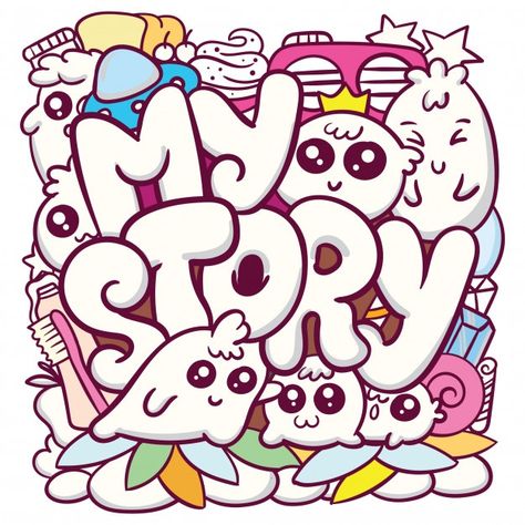 My story typography with cute doodle car... | Premium Vector #Freepik #vector #food #school #baby #kids Typography Doodle, Doodle Typography, Story Typography, How To Draw Ribbon, Doodle Monster, Leaves Doodle, Food School, Star Doodle, Geometric Arrow