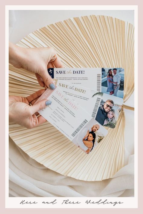 Planning a wedding in Santorini, Hawaii, Cancun, or Mexico? No matter your wedding location, I can design the stationery set of your dreams. Boarding Pass sets are some of my personal favorites and are loved by countless destination couples! #hawaiiwedding #beachwedding #weddinginspo #boardingpassinvite Destination Wedding Save The Date Ideas Mexico, Cabo Wedding Save The Dates, Destination Wedding Save The Date Mexico, Save The Date Boarding Pass Design, Beach Wedding Save The Date Ideas, Save The Dates Destination Wedding, Destination Save The Date Ideas, Cute Save The Dates, Save The Date Ideas Destination Wedding