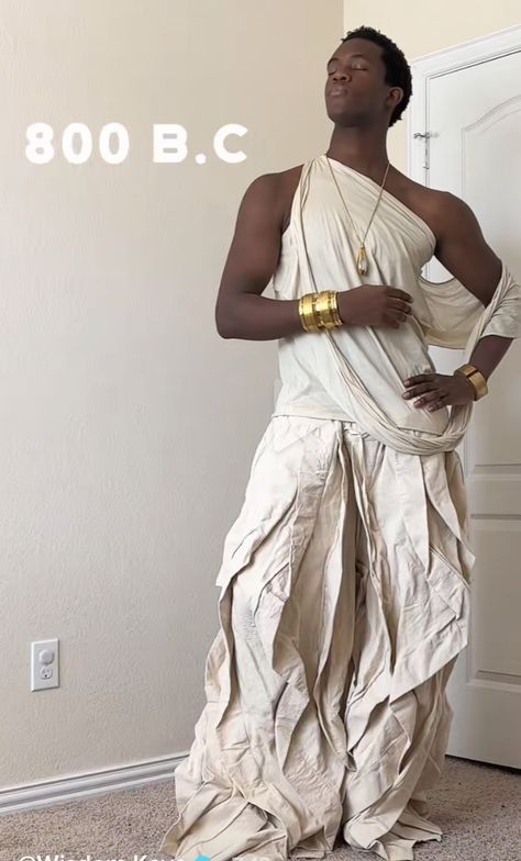 Greek God Fashion Men, Greek Robes Men, Greek Aesthetic Fashion Men, Flowy Male Outfit, Flowy Outfits Men, Greek God Fashion, Greek Outfit Men, Greek Clothing Men, God Like Outfits