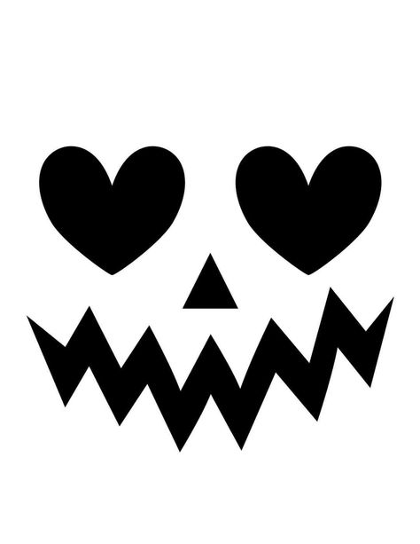 12 Pumpkin Carving Templates- Free Printable Pages Carving Pumpkin Templates, Pumpkin Carving Heart Ideas, Creepy Easy Pumpkin Carving Ideas, Pumpkin Ideas Templates, Cute Simple Pumpkin Carving Ideas Easy, Heart Eyes Jack O Lantern, Pumpkin Carving Stencils Templates Easy, Pumpkin Carve Templates, Faces To Carve On Pumpkins