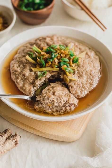 Steamed Minced Pork Recipe, Chinese Steamed Egg With Pork, Chinese Recipes With Pork, Chinese Steamed Pork Patty, Steam Minced Pork Recipe, Chinese Minced Pork Recipes, Chinese Ground Pork Recipes, Turkey And Dumplings, Hongkong Food