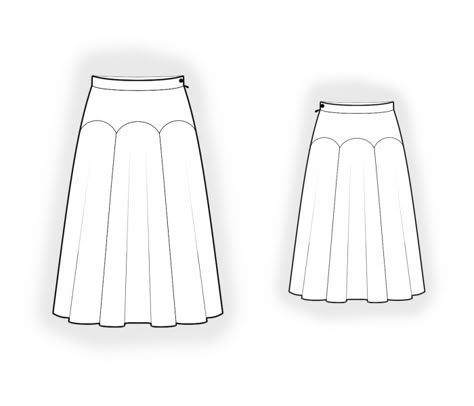 Skirt With Shaped Yoke - Sewing Pattern #2066. Made-to-measure sewing pattern from Lekala with free online download. Yoke Skirt Design, Yoke Skirt Pattern, Paneled Skirt Pattern, Sewing Clip Art, Skirt With Yoke, Skirts Sewing Patterns, Yoke Skirt, Bridal Sewing Patterns, Draping Pattern