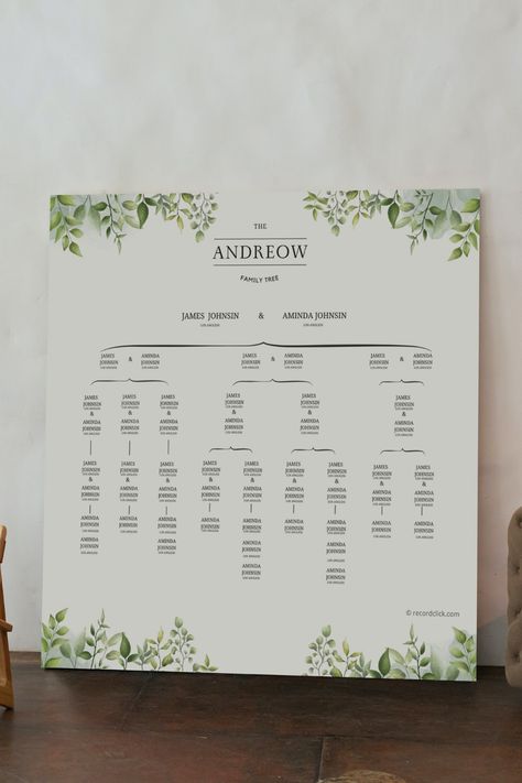 Wedding Family Tree, Family Tree Layout, Genogram Template, Free Family Tree Template, Family Tree Templates, Make A Family Tree, Family Tree Printable, Family Vision, Family Tree Project