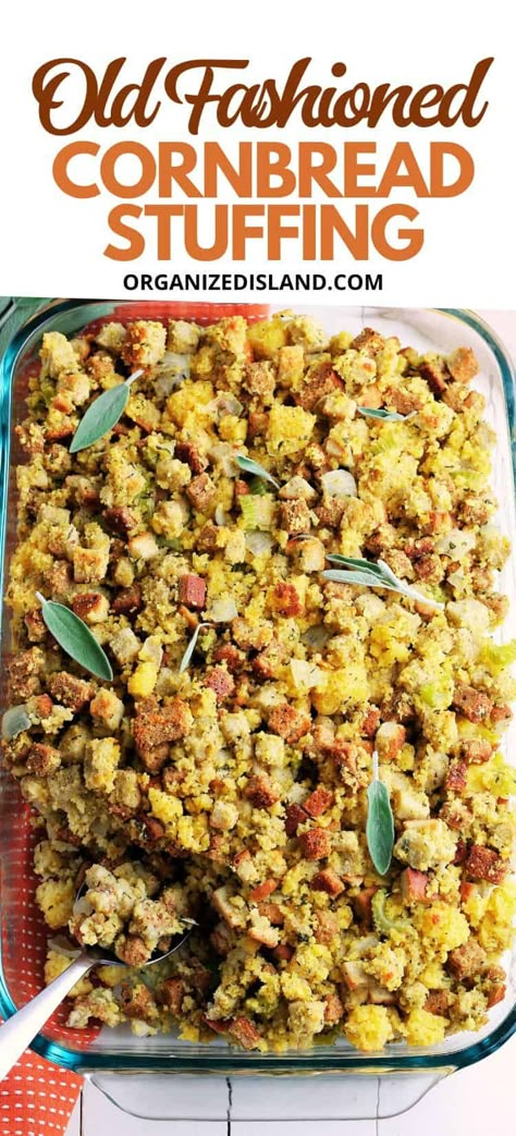 Homemade Cornbread Stuffing Recipe, Best Ever Cornbread, Cornbread Stuffing Casserole, Homemade Cornbread Stuffing, Cornbread Sausage Stuffing, Easy Homemade Cornbread, Old Fashioned Cornbread, Classic Cornbread, Cornbread Dressing Recipe