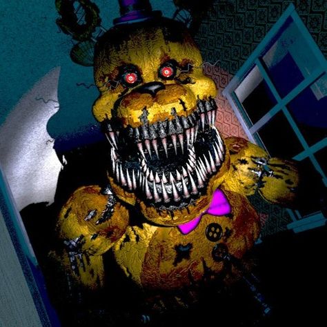 Nightmare Fredbear, Fnaf Photos, Widget Photos, Drawings For Boyfriend, Analog Horror, Fnaf 4, Fnaf 1, Freddy Fazbear, Screen Saver