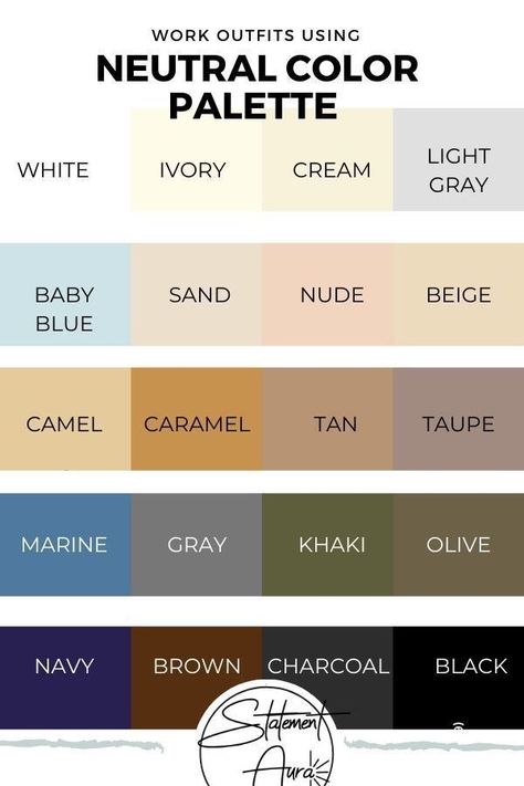 Neutral Tones Fashion, Minimalist Work Outfit, Neutral Color Fashion, Wardrobe Color Guide, Colour Palette Ideas, Neutral Color Outfits, Neutral Skin, Neutral Undertone, Neutral Skin Tone