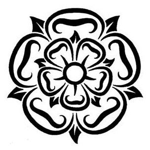 Tribal Yorkshire Rose Tattoo Design - TattooWoo.com Yorkshire Rose Tattoo, Rose Tattoo Black And White, Rose Tattoo Black, Compass Rose Design, White Rose Tattoos, Tattoo Black And White, Yorkshire Rose, Rose Stencil, Rose Sketch