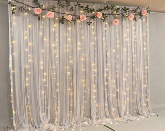 Tulle Backdrop, Bridal Shower Decorations Rustic, Engagement Decorations, Boho Wedding Decorations, Rustic Bridal, Bridal Shower Rustic, Diy Backdrop, Stage Decorations, Tulle Wedding