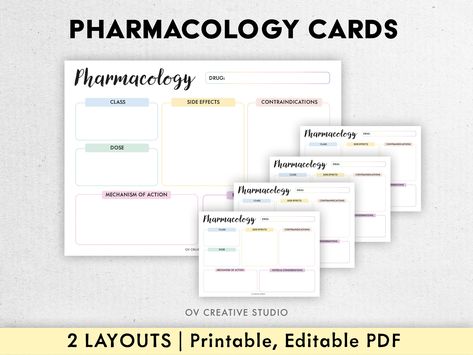 Pharmacology Flashcards Printable PDF | Nursing Student, Drug Card Template, Student Nurse Pathophysiology Template, Study Notes template Pathophysiology Template, Study Notes Template, Pharmacology Studying, Template Study, Study Templates, Nursing School Essential, Nursing Study Guide, Nurse Study Notes, Student Nurse