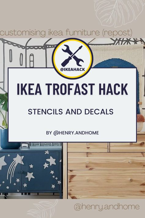 Ikea Kids Storage, Box Hacks, Ikea Trofast, Ikea Kids, Leaf Stencil, Storage Hacks, Ikea Furniture, Vinyl Wrap, Kids Storage