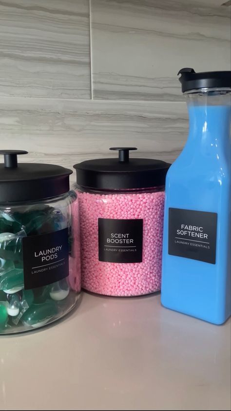 Laundry Room Soap Dispenser Ideas, Laundry Pods Container Ideas, Laundry Room Closet Ideas, Laundry Soap Container, Laundry Room Makeover Ideas, Organization Laundry Room, Apartment Laundry Room, Laundry Detergent Storage, Laundry Quotes