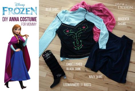 A DIY Princess Anna Costume for Mommy Anna Costume Diy, Frozen Costume Diy, Anna Disneybound, Adult Anna Costume, Princess Anna Costume, Elsa Halloween, Elsa Halloween Costume, Anna Frozen Costume, Frozen Diy