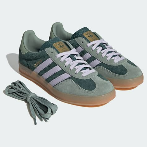 Women's adidas Originals Gear | adidas US Jeans And Jordans, Green Adidas Shoes, Adidas Gazelle Green, Jeans With Sneakers, Trainers Adidas, Adidas Gazelle Indoor, Mineral Green, Green Adidas, Adidas Branding