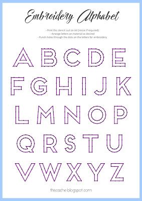 DIY Alphabet Embroidery (Free Stencil) Outline For Embroidery, Stencil Patterns Letters, Alphabet Embroidery Patterns Letters, Hand Embroidery Patterns Letters, Embroidery Patterns Letters, Alphabet Outline, Hand Embroidery Patterns Free Printable, Words Embroidery, Embroider Letters