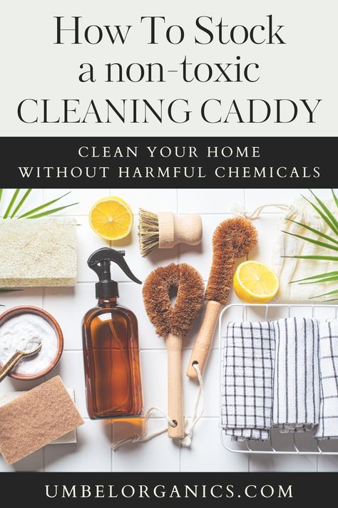 Natural Cleaning Caddy Sustainable Cleaning Supplies, House Cleaning Kit, Homestead Cleaning Products, Best Natural Cleaning Products, Sustainable Home Products, Cleaning Caddy Organization, Clean Home Tips, Make Your Own Cleaning Products, Essential Cleaning Supplies