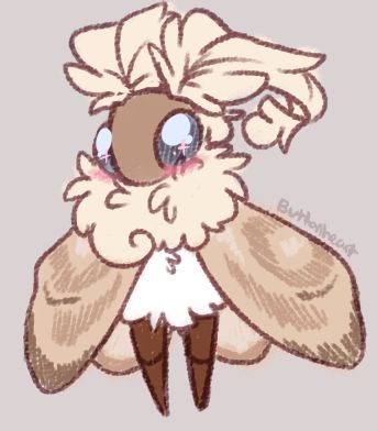 Moth Oc, Poodle Moth, Moth Drawing, Cute Moth, Bee Drawing, Moth Art, Cute Animal Drawings Kawaii, Creature Drawings, Fantasy Creatures Art