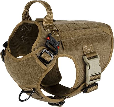 Amazon.com : ICEFANG Tactical Dog Harness ,Medium Size, 2X Metal Buckle,Working Dog MOLLE Vest with Handle,No Pulling Front Leash Clip,Hook and Loop Panel : Pet Supplies Molle Vest, Tactical Dog Harness, Small Sized Dogs, Office Dog, Dog Leg, Dog Patch, Pet Vet, Working Dog, Adventure Hiking