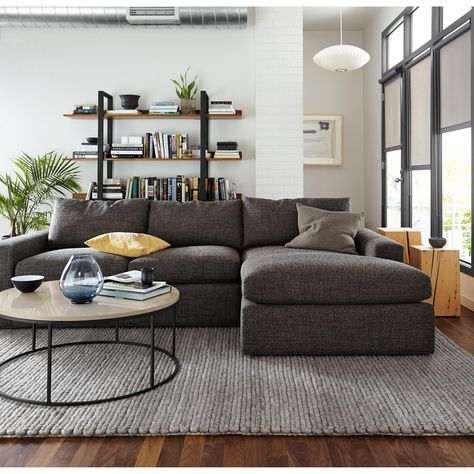 Rugs Room, Grey Couch, Round Coffee Table Modern, Trendy Living Rooms, Design Line, Transitional Living Rooms, Brown Living Room, Room Board, Modern Furniture Living Room