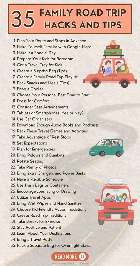 35 essential family road trip tips and hacks you should know. Your kids will love every trip from now on and you will arrive relaxed! Disney Road Trip, Road Trip Checklist, Road Trip Kit, Trip Hacks, Road Trip Playlist, Road Trip Tips, Road Trip Food, Road Trip Packing List, Road Trip Activities