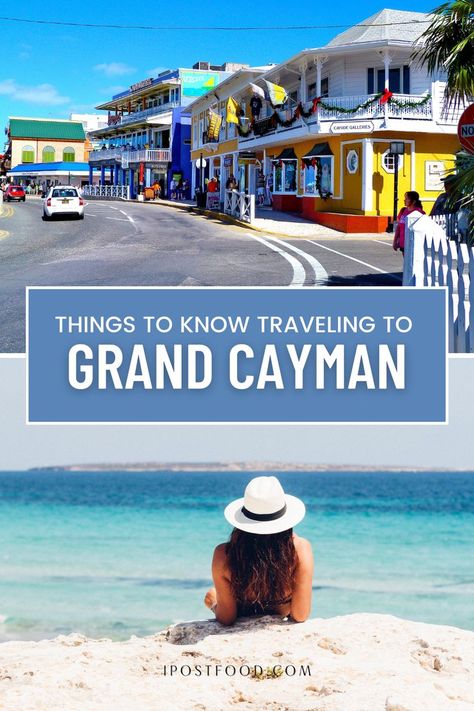 Learn more about Grand Cayman here at www.ipostfood.com Islands Outfits, Cayman Islands Resorts, Grand Cayman Islands, Island Vacation Outfits, Island Honeymoon, Off The Beaten Path Travel, Grand Cayman Island, Cayman Island, Island Outfit