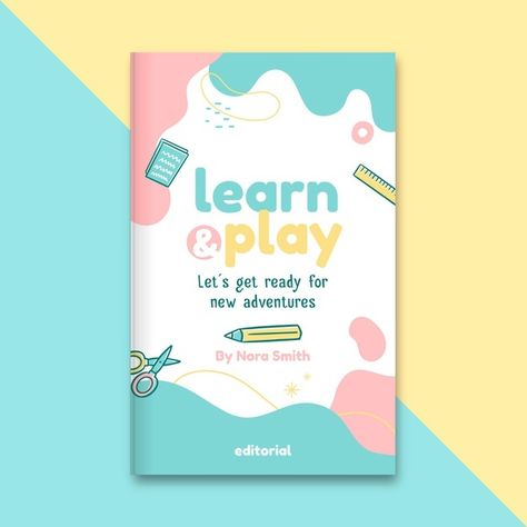 E Book Cover Design, Creative Book Cover Designs, Childrens Book Cover, Creative Book Covers, Cover Page Template, School Book Covers, Book Cover Page, Scrapbook Cover, Workbook Design