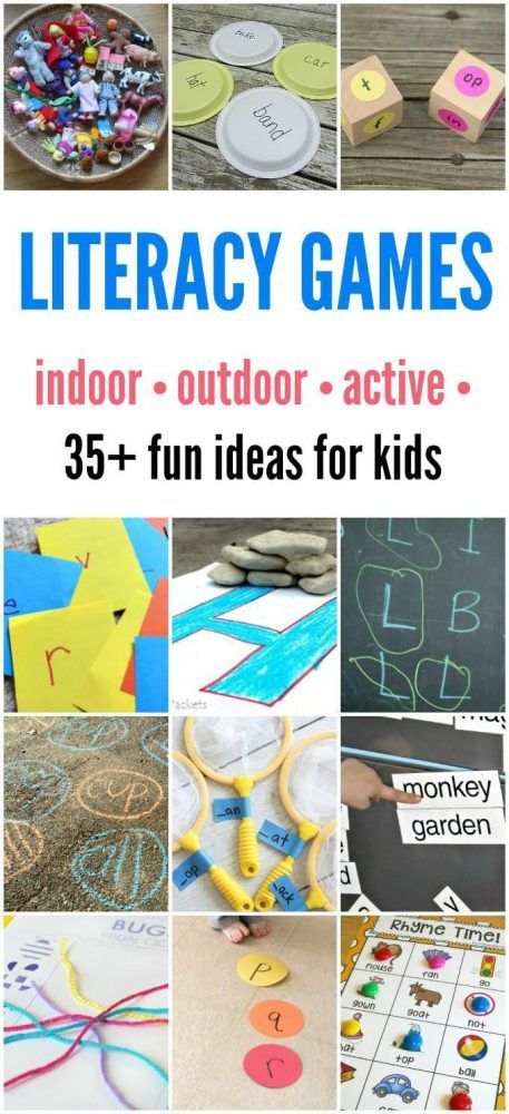 Literacy Games for Kids: Indoor and Outdoor Learning Fun! Family Literacy Night Activities, Games For Kids Indoor, Literacy Night Activities, Family Literacy Night, Family Literacy, Early Literacy Activities, Rhyming Activities, Alphabet Phonics, Literacy Games