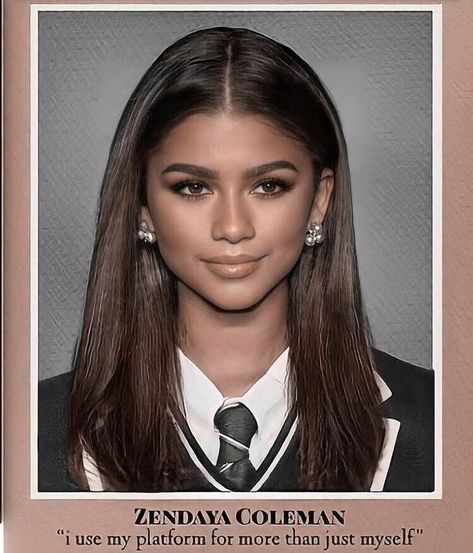 College picture | college book picture | school book picture | transformation trend School Picture Makeup, Zendaya Model, Yearbook Photoshoot, Professional Profile Pictures, Celebrity Yearbook Photos, Yearbook Pictures, Zendaya Style, Zendaya Coleman, Photo Makeup