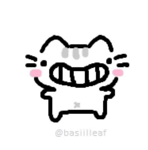 Silly Cat Doodles, Korean Reaction, Goofy Cat, Cat Doodles, Silly Doodles, Cute Easy Doodles, Goofy Drawing, Cat Doodle, Cat Drawings