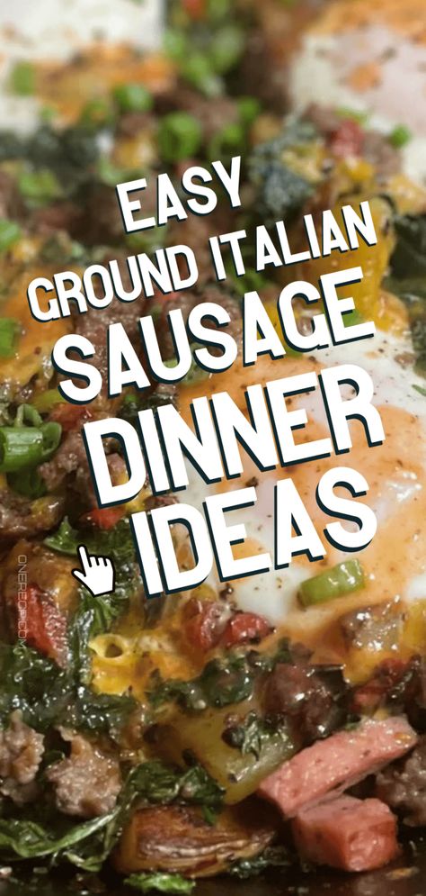 12 Ideas for Ground Italian Sausage Recipes https://onerecp.com/blog/ground-italian-sausage-recipes/ Sausage Dinner Recipes Crockpot, Ground Italian Sausage Casserole, Recipes With Ground Italian Sausage Easy, Italian Sausage Meat Recipes, Jimmy Dean Ground Sausage Recipes, Bob Evans Italian Sausage Recipes, Ground Italian Sausage And Potatoes, Chicken And Ground Sausage Recipes, What To Make With Sweet Italian Sausage